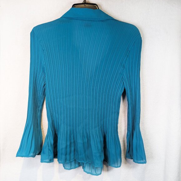 Women’s Vintage Ruffle Pleated Top Size XL - Picture 2 of 3